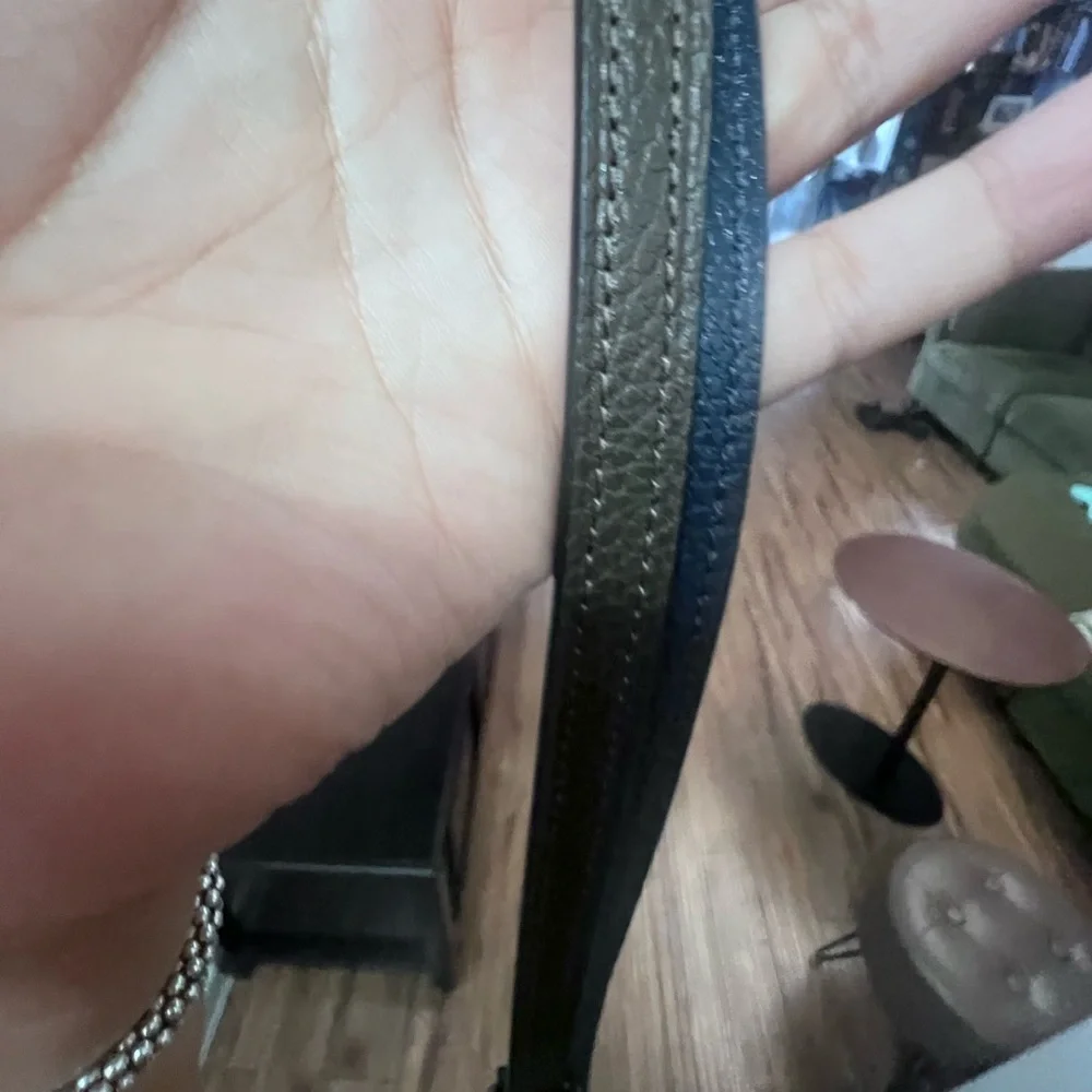 Coach Dark green Adjustable Leather Crossbody Strap